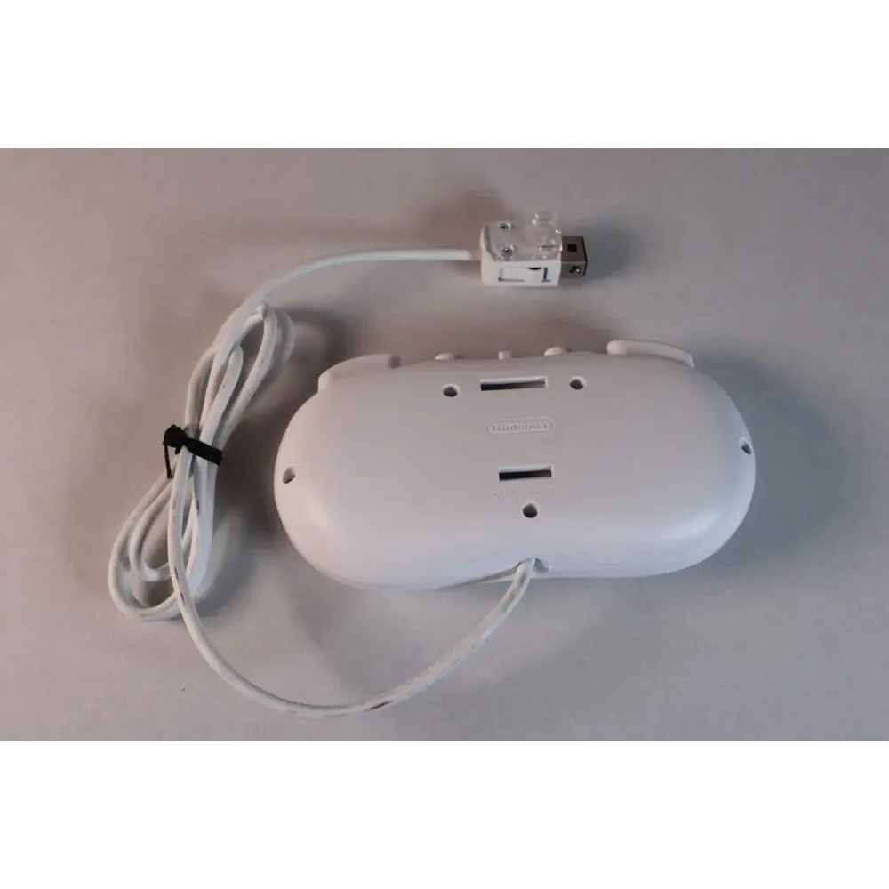 Official Nintendo Wii Pro Controller Classic White RVL-005 OEM - TESTED WORKs